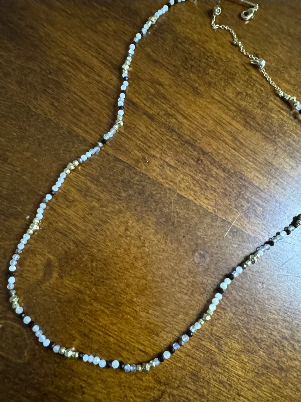 Kendra Scott White, Black & Gold Beaded Necklace - Picture 2 of 3